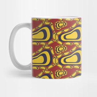 Yellow and Bleu Color Seamless Pattern Mug